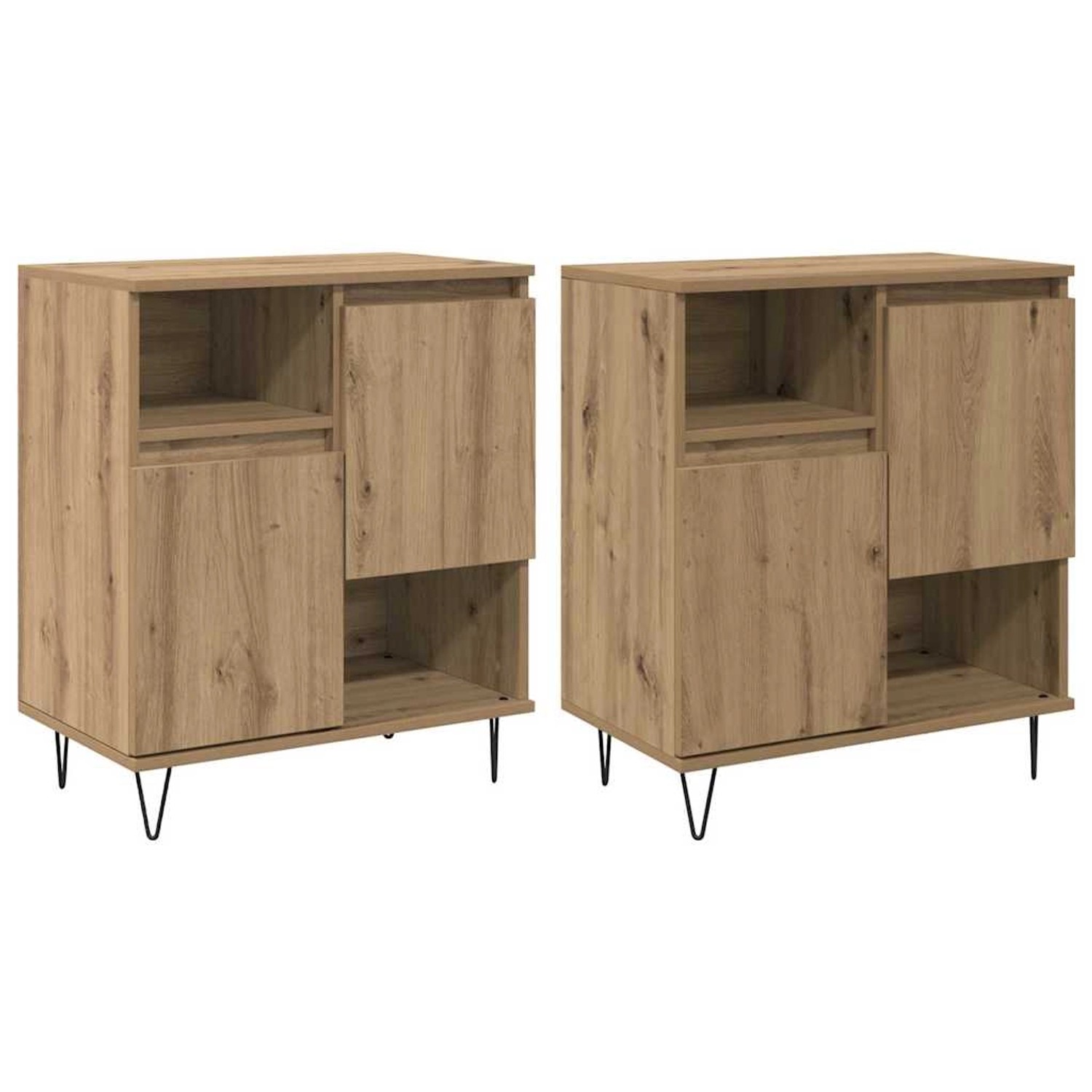 vidaXL Sideboards 2 Stk Artisan-Eiche 120 x 35 x 70 cm Holzwerkstoff 339454 günstig online kaufen