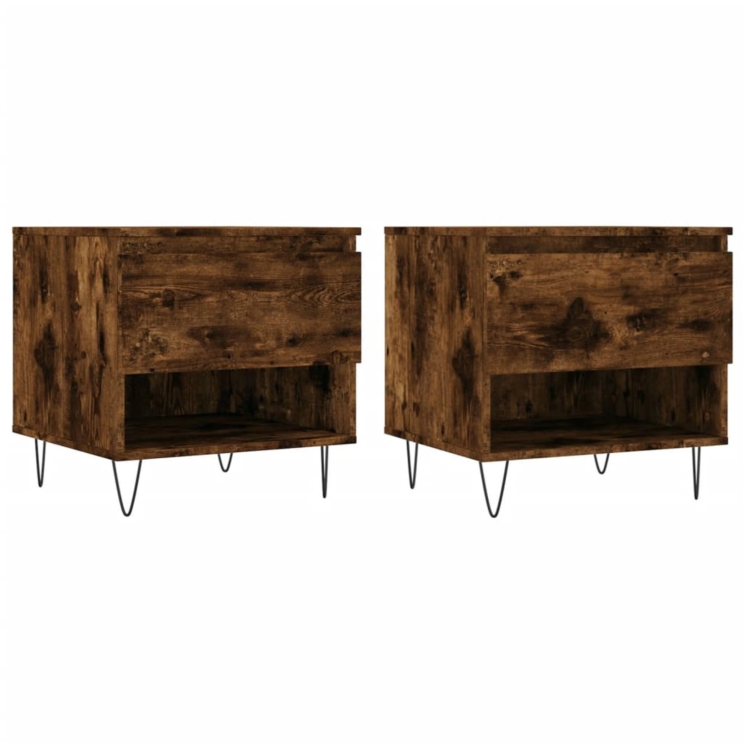 vidaXL Couchtische 2 Stk Räuchereiche 50x46x50 cm Holzwerkstoff 830919 günstig online kaufen