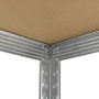 Detailaufnahme: Juskys Eckregal mit verzinktem Metallrahmen und MDF-Holz Regalboden.