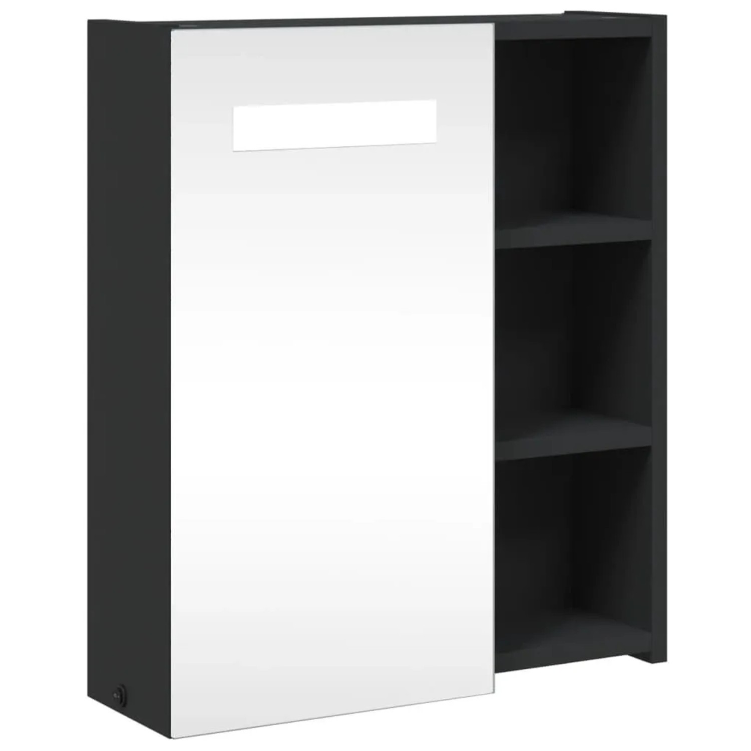 vidaXL Spiegelschrank mit LED-Beleuchtung Schwarz 45x13x52 cm 357967 günstig online kaufen