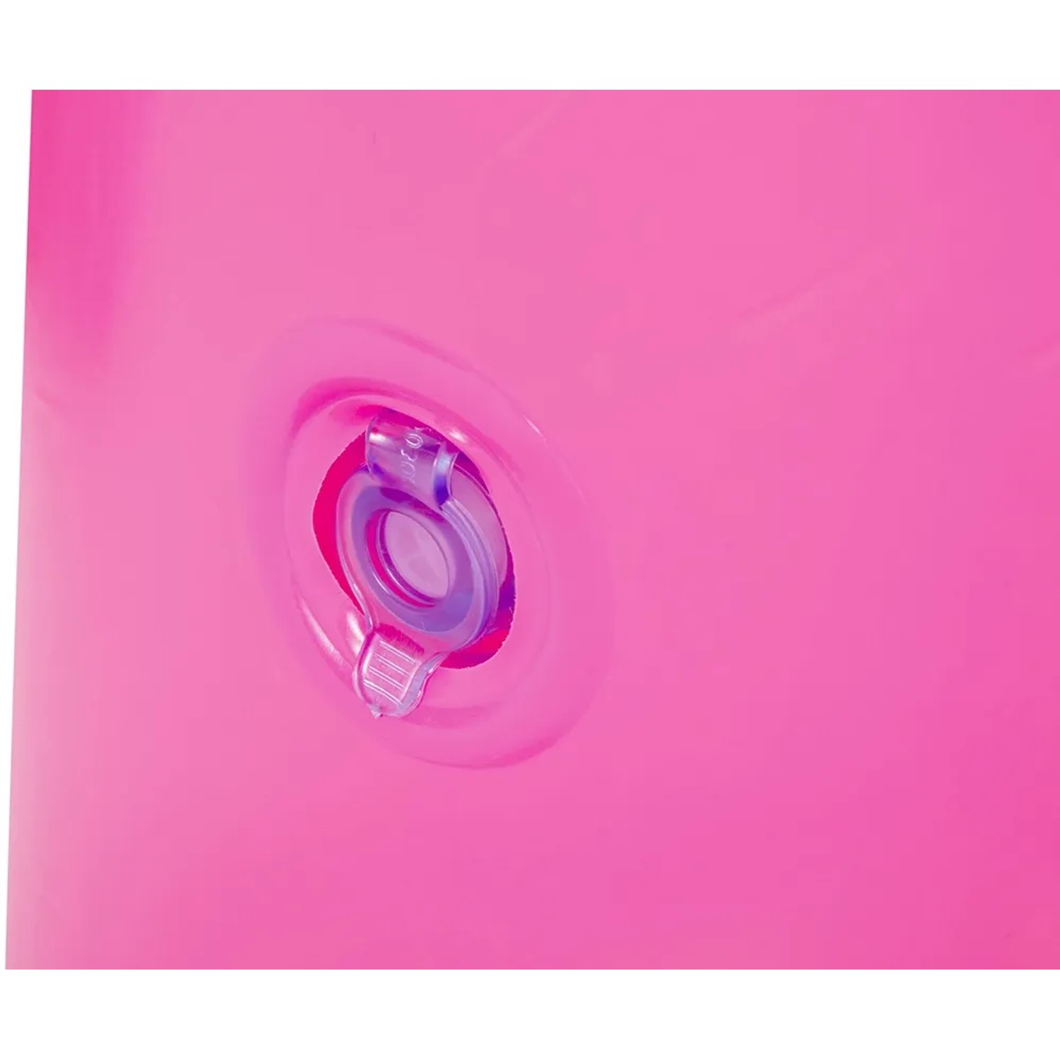 Detailaufnahme: Ventil des pinken Bestway Jumbo Wassersprinkler Flamingo.