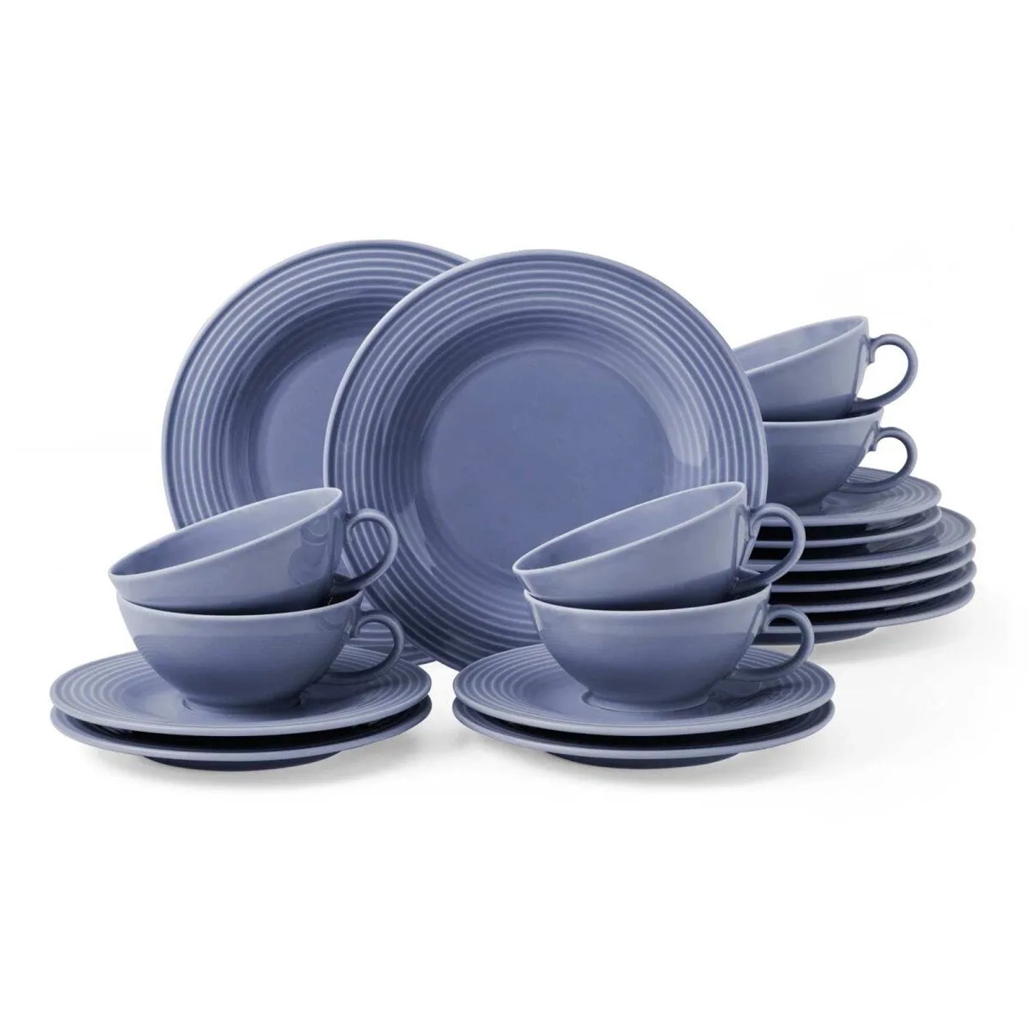 Seltmann Weiden Beat Color Glaze Teeservice 18-teilig Fliederblau
