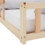 Detailaufnahme: Homestyle4u Kinderbett Natur 120x200 mit Rausfallschutz, Kiefer massiv.