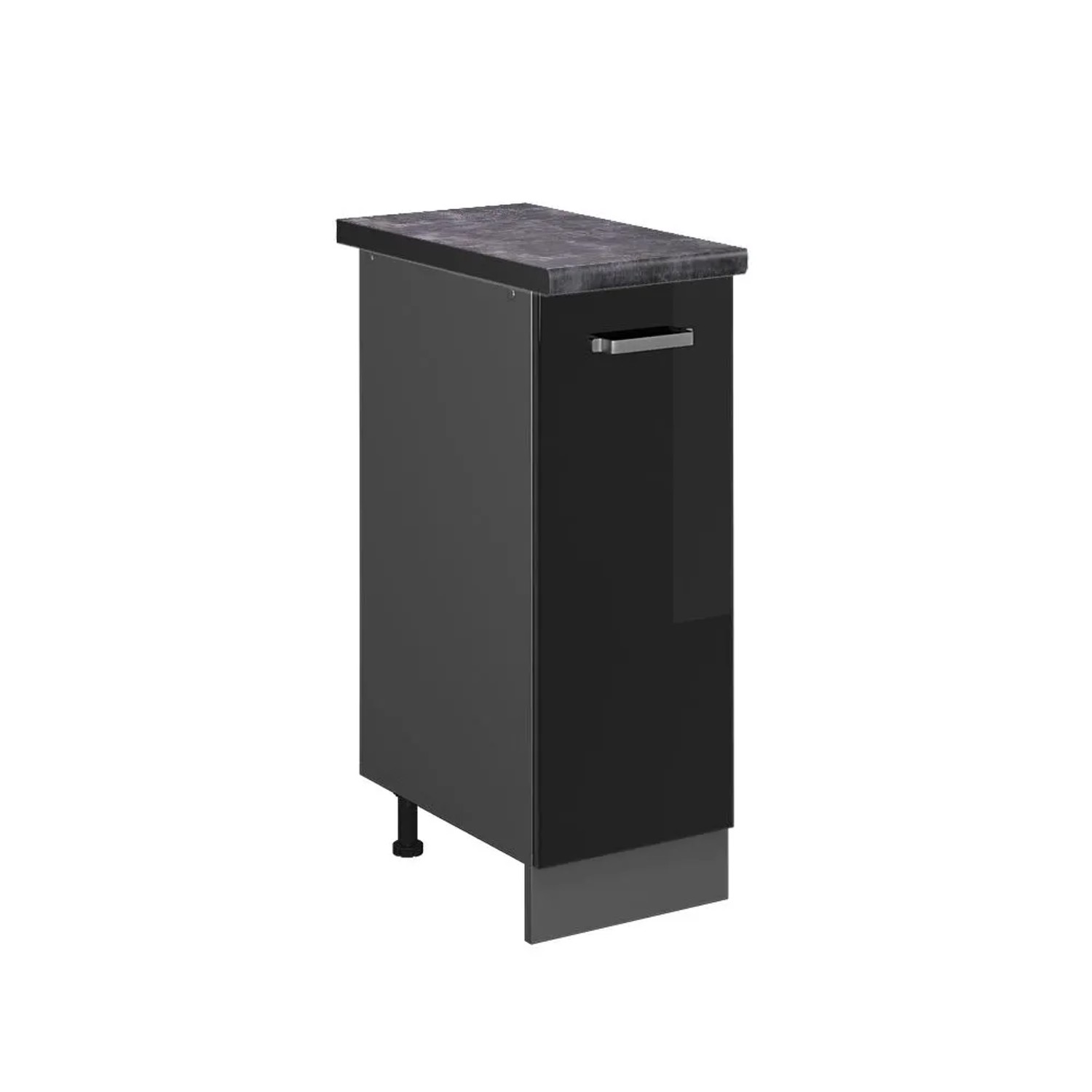 Vicco Apothekerschrank R-Line Schwarz Hochglanz Anthrazit 30 cm AP Anthrazit