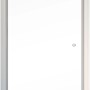 Schulte ExpressPlus Drehtür, Alu Natur, 200x90 cm, für Nische. Duschtür mit klarem Glas.