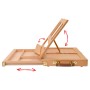Artina Colmar Staffelei aus Buche, Tischstaffelei mit Schublade und verstellbarer Arbeitsfläche.