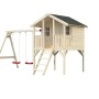 Palmako Toby Set: Spielhaus aus Holz mit Schaukel und Leiter für Kinder ab 3 Jahren.