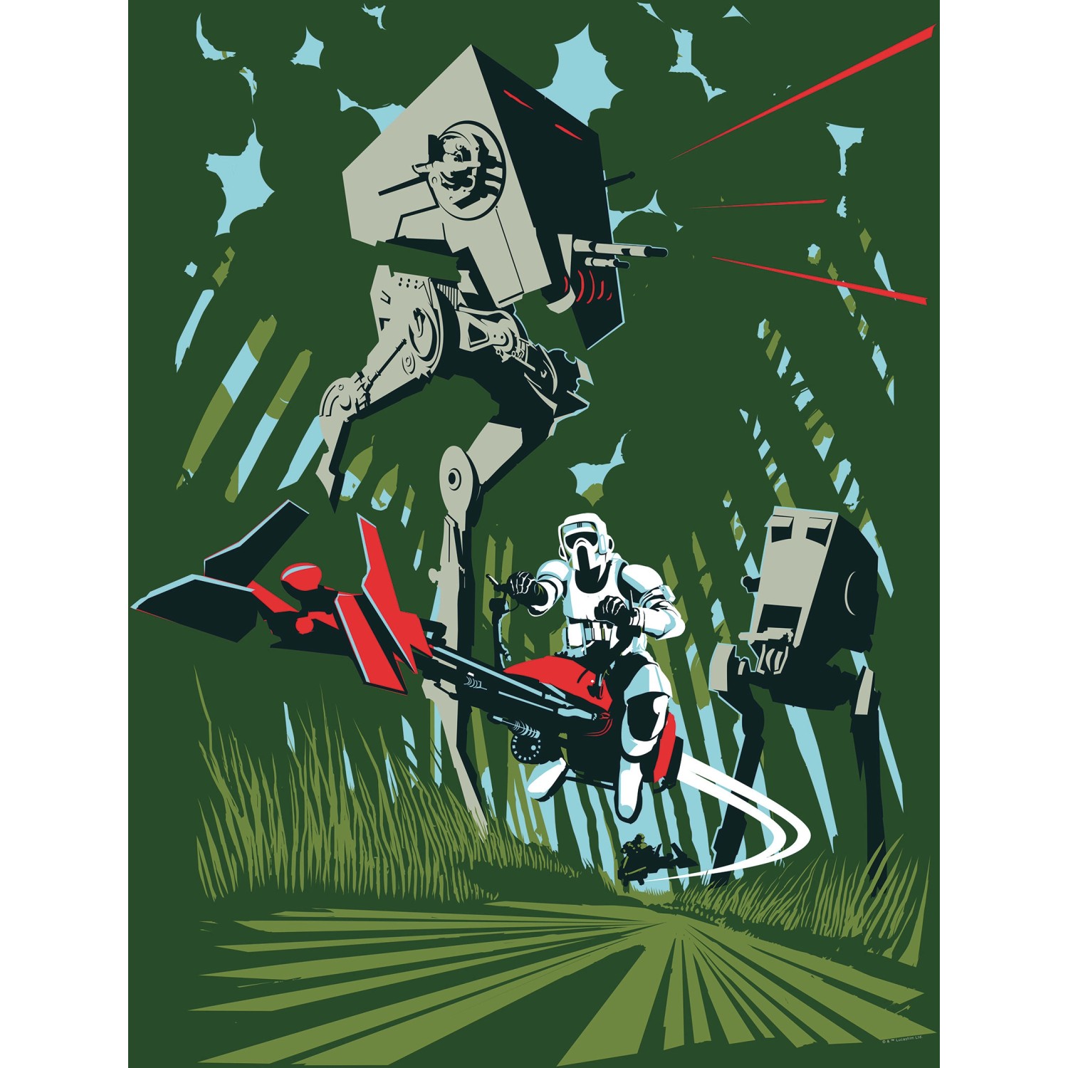 Komar Wandbild Star Wars Endor 50 x 70 cm