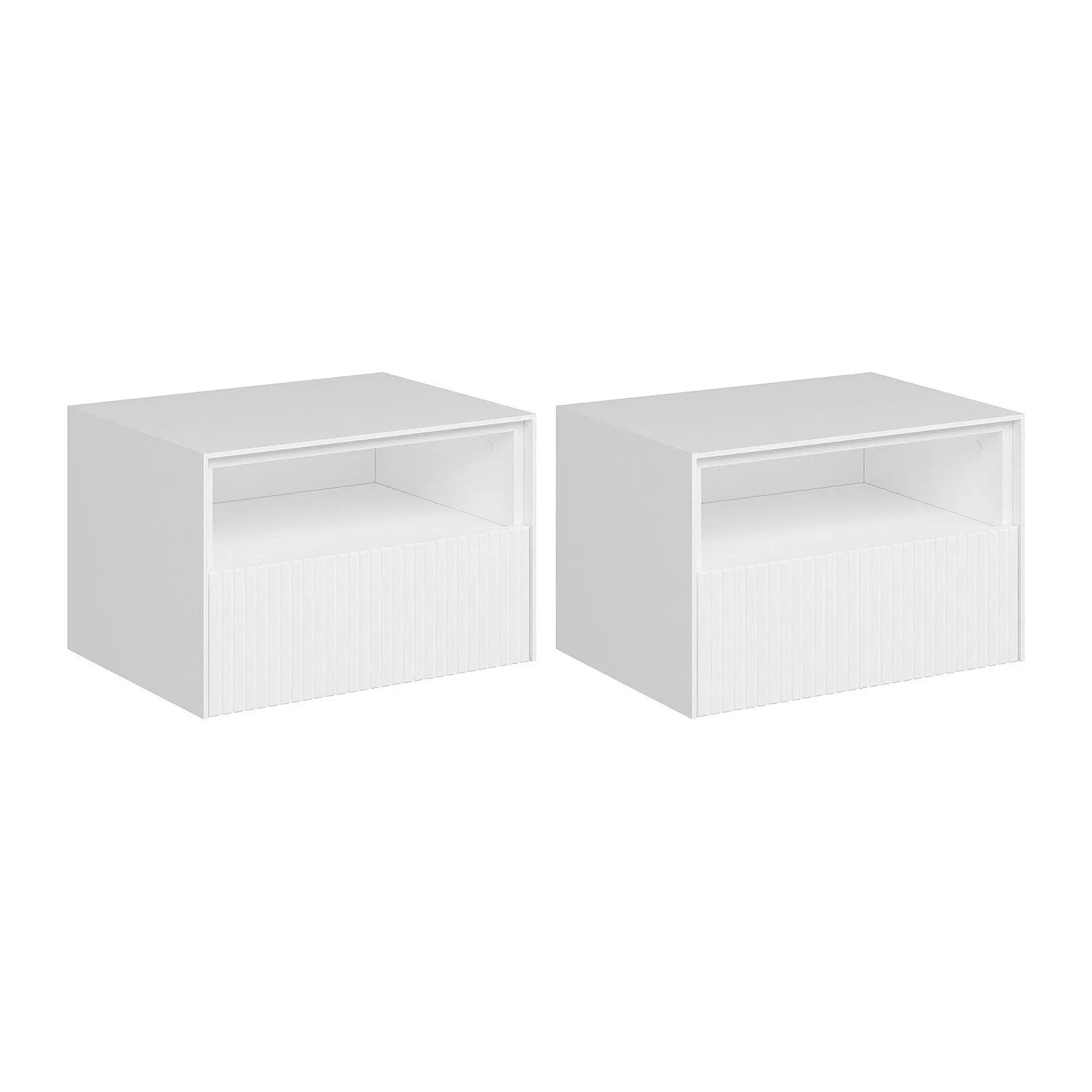 Vente-unique Nachttisch Caldrin Weiß 54 cm