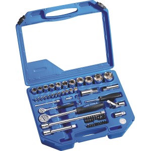 LUX Steckschlüsselsatz Classic, 55-teilig im blauen Koffer. Schlüssel & Abzieher.