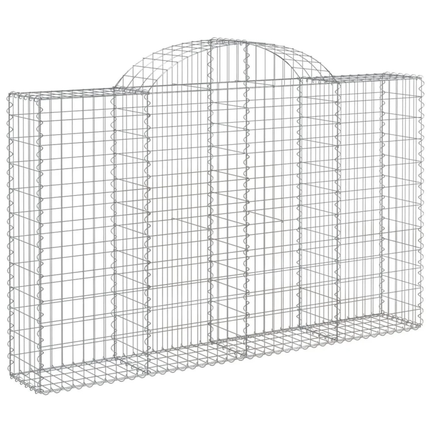 vidaXL Gabionen mit Hochbogen 18 Stk 200x30x120/140cm Verzinktes Eisen 3146145