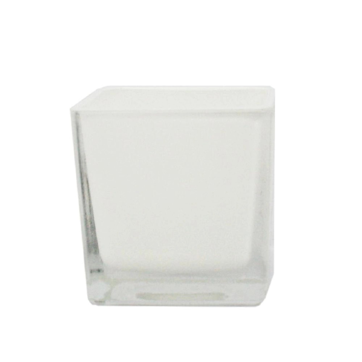 Exotenherz Übertopf Glas-Würfel 8x8x8cm Weiß günstig online kaufen