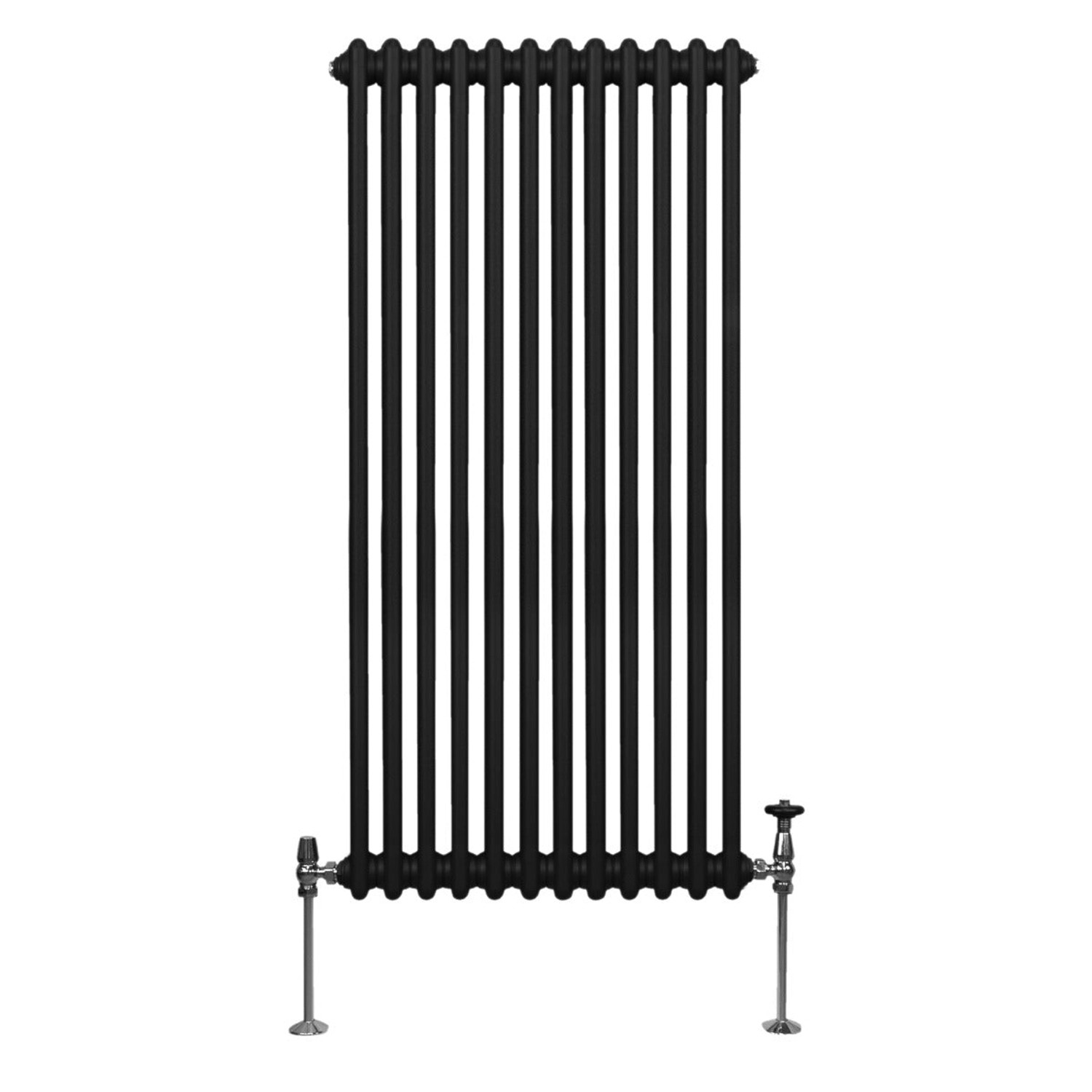 Monstershop Traditioneller 2 Spalten Heizkörper 1500 x 562 mm Schwarz günstig online kaufen