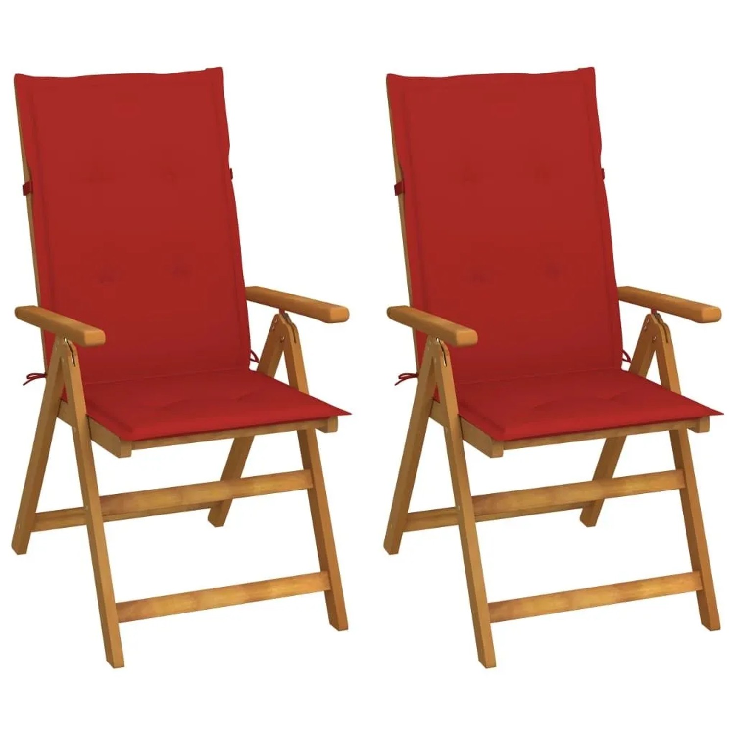 vidaXL Garten-Liegestühle 2 Stk mit Kissen Akazie Massivholz 3064065