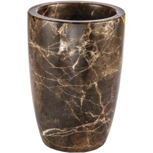 Brauner Zahnputzbecher aus Marmor von Kleine Wolke.