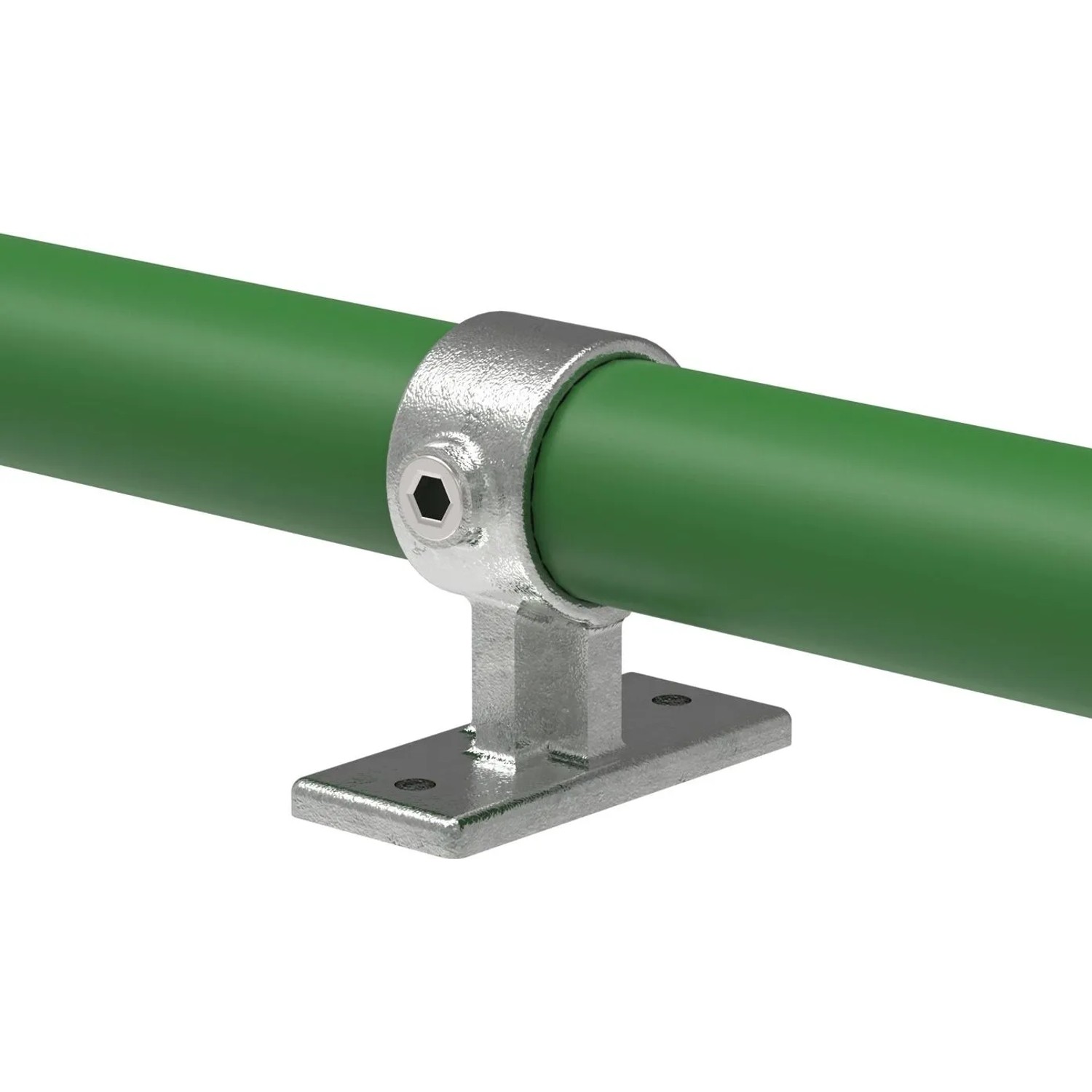 FeNau Rohrverbinder Handlaufhalterung Befestigungsschraube 90 Grad Ø 48,3 mm 1 1/2 Zoll Temperguss Verzinkt 143WD48