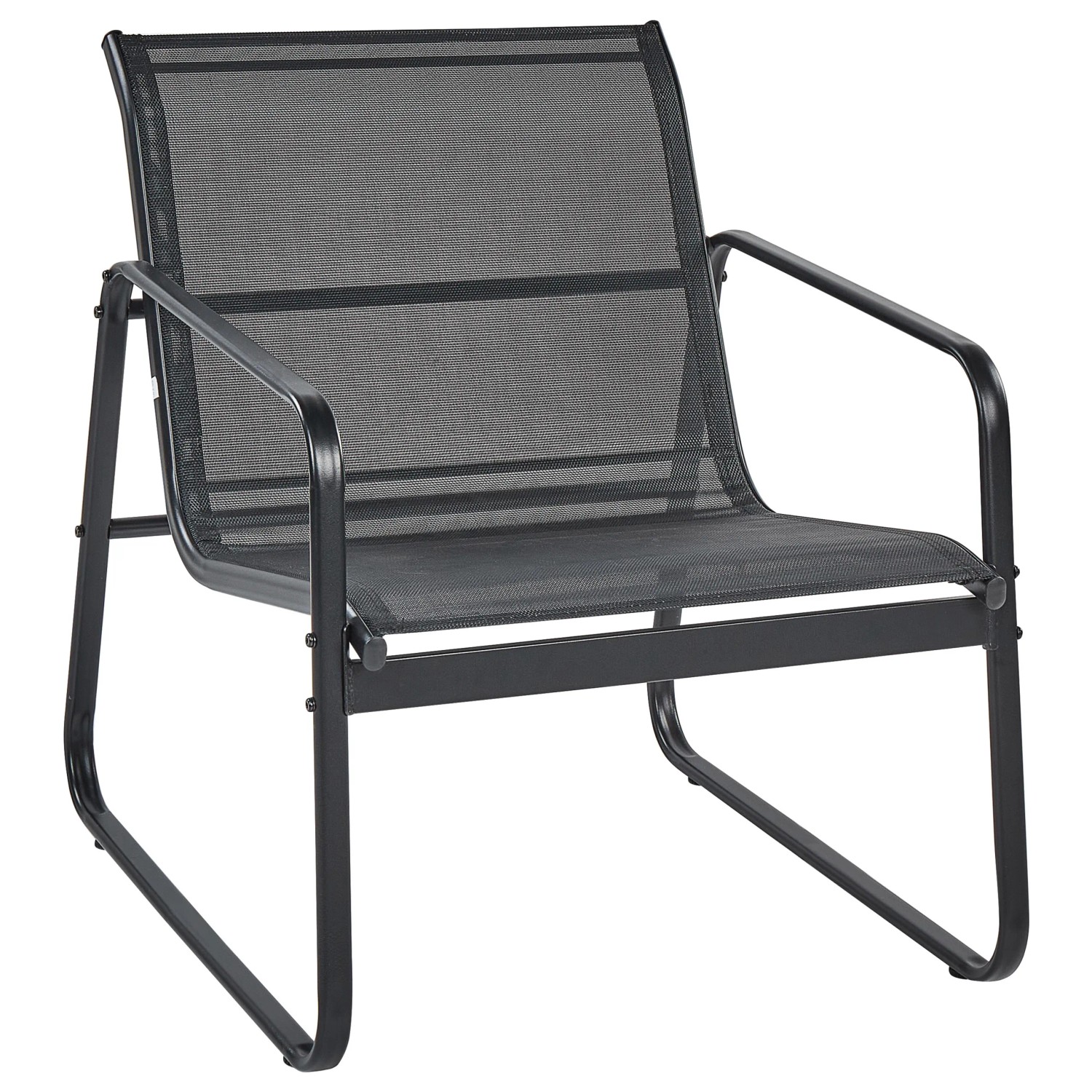 Schwarzer Lounge Sessel BARREA aus Stahl, Teil des Beliani Lounge Sets.