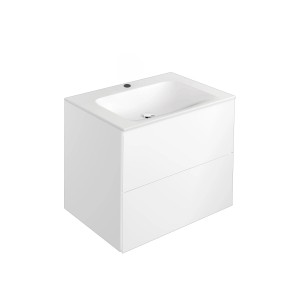 Keuco Badmöbel-Set Seis, 80 cm, weiß: Waschtisch mit Unterschrank und zwei Auszügen.