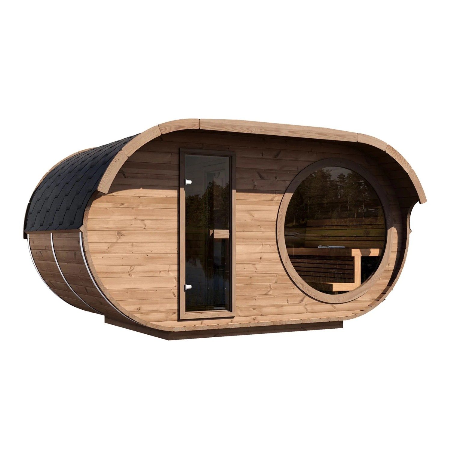 Weka Saunahaus Keila Thermoholz Oval ohne Ofen günstig online kaufen