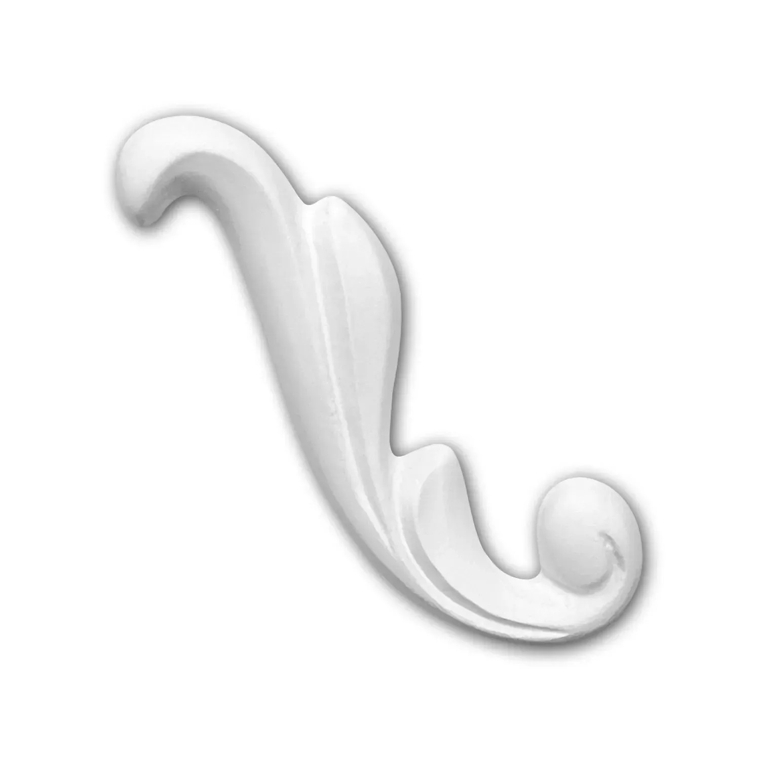 PROFHOME 160008 Zierelement dekoratives Element Stuckdekor aus Polyurethan 2,8 cm x 8,2 cm x 8,0 cm Weiß