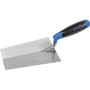 LUX Kellenset: Glättkelle mit Edelstahlblatt und Softgriff für Maurerarbeiten.