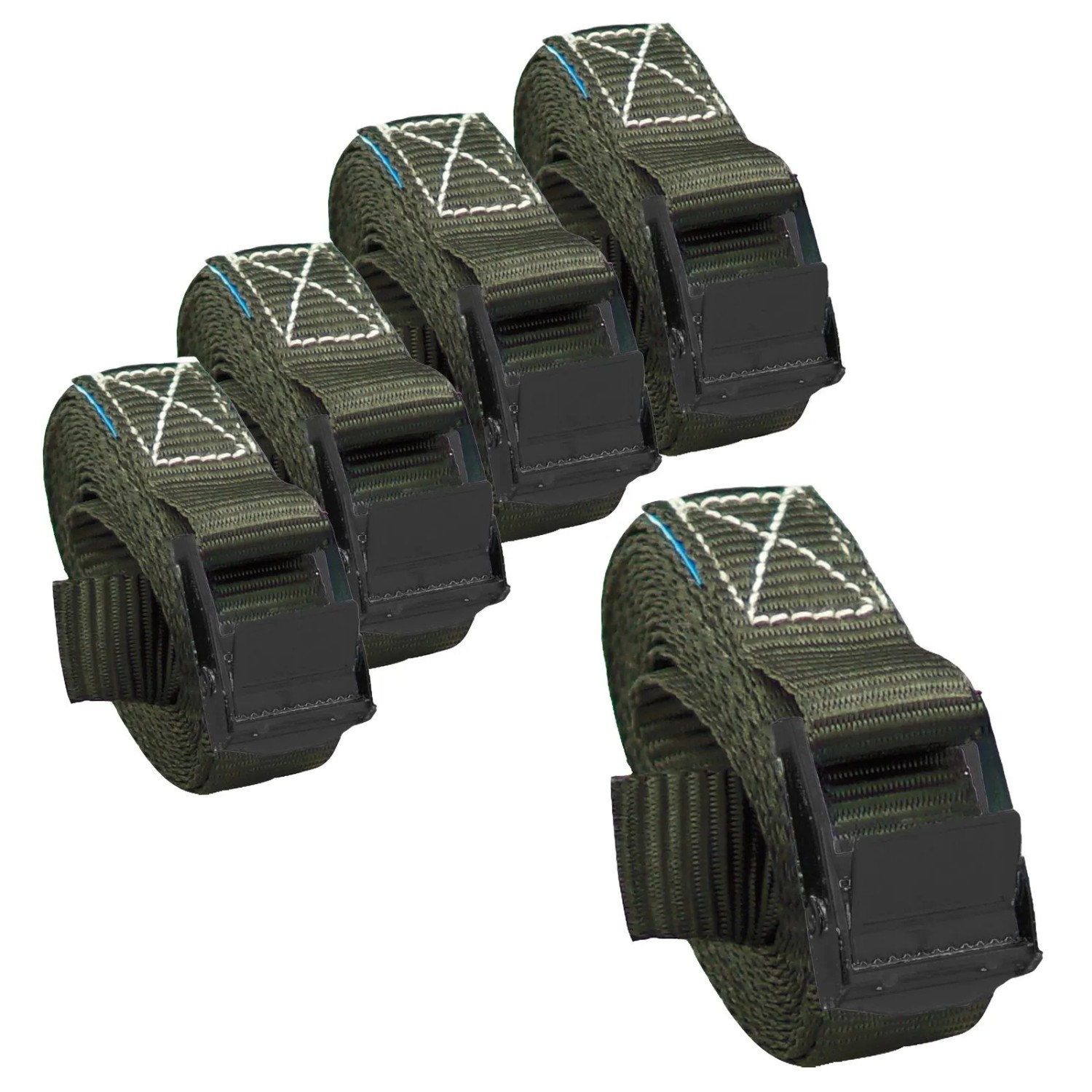 TRUTZHOLM 5x Profi Spanngurt Klemmschloss Auto 1 Teilig 2,5m 250 kg Anthrazit