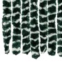 Grün-weißer Insektenschutz-Vorhang aus Chenille (100x220 cm) für Fenster.