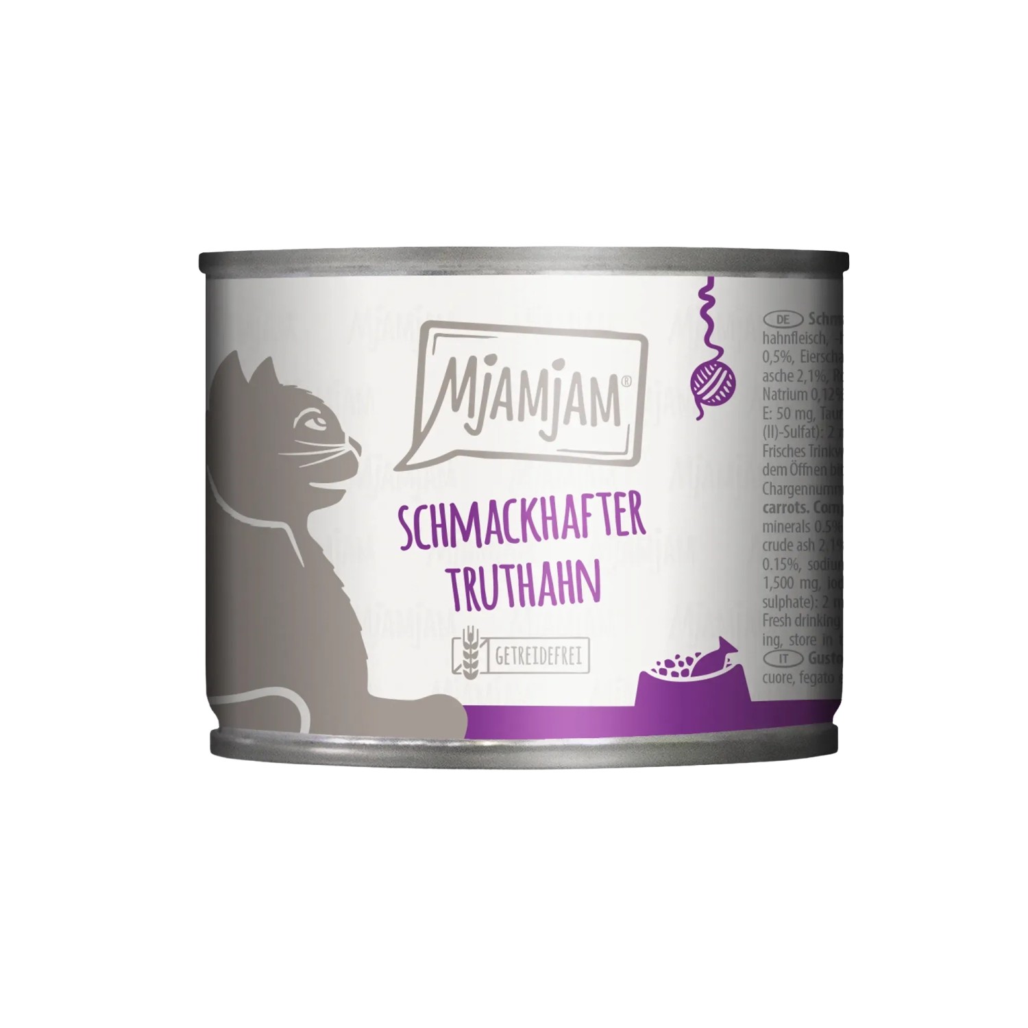 Mjamjam Katzen-Nassfutter Schmackhafter Truthahn an Leckeren Möhrchen 200 g