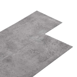 DELUKE Vinylboden PVC-Dielen Selbstklebend Wasserfest 2mm Stärke Rutschfest Laminat Vinyl Bodenbelag Laminatboden Zementbraun 5,02m²