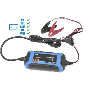 Güde Automatik Batterieladegerät 12V-1,5A mit Ladekabel und Klemmen für Autoelektrik.