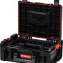 Offener, schwarzer Qbrick System Pro Werkzeugkoffer mit roter Dichtung. Modulare Werkzeugbox für Elektrowerkzeuge.