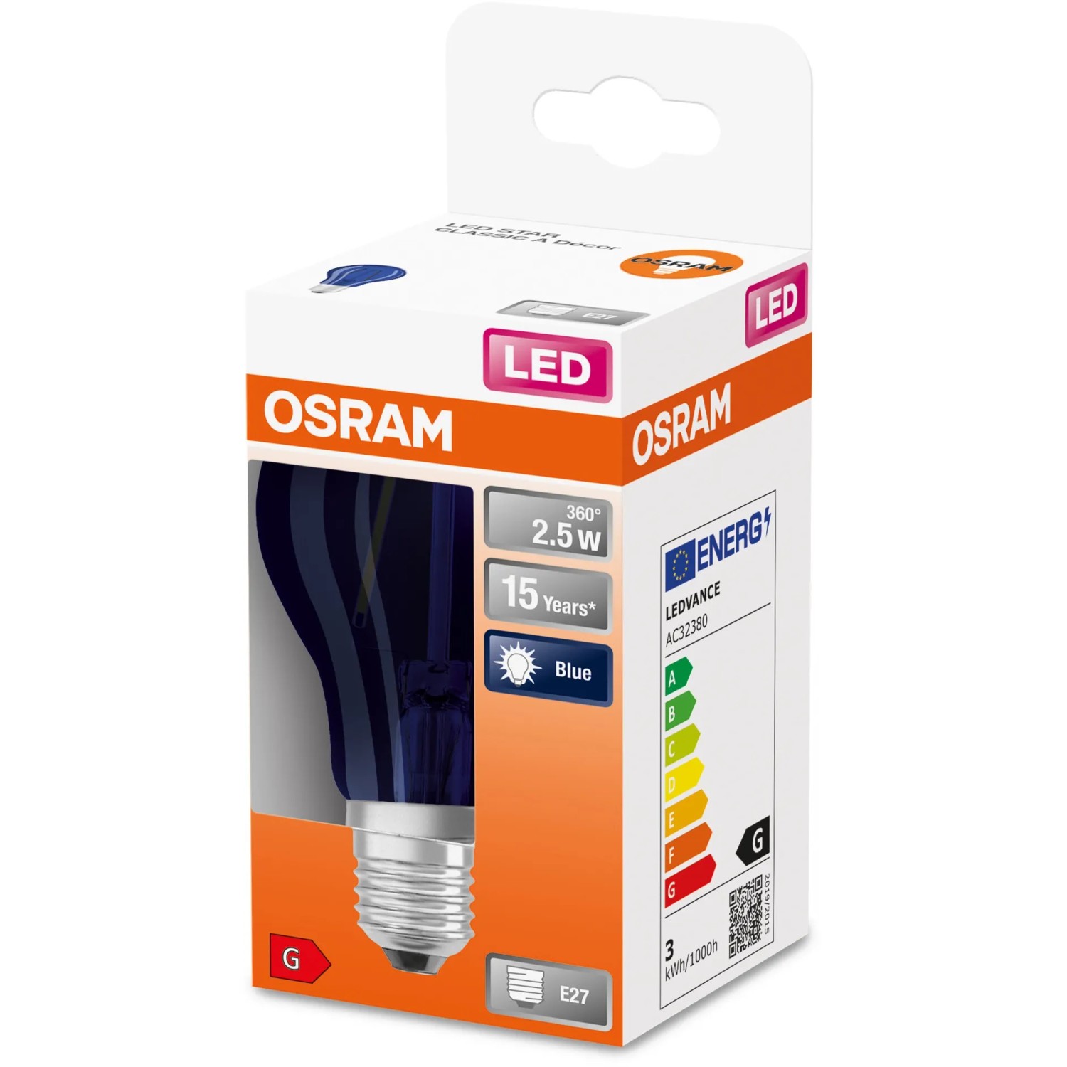 Osram Parathom CLA40 ADV 7,5 Watt LED Glühlampe E27 | Kaltweiß, Energielabel A