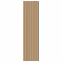 Denpanels Akustikpaneel Eiche, beige Filz, brauner Kern, 240x60 cm, zur Schallabsorption.