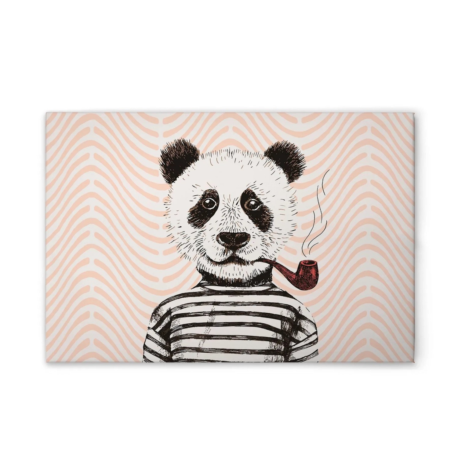 Tadessi Leinwandbild - M1-No.51046 - Retro Panda Bunt - 45 x 30 cm - Hochformat