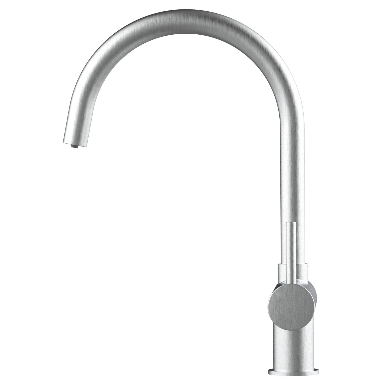 Gebürsteter Edelstahl VIZIO 3-Wege Wasserhahn Küchenarmatur mit schwenkbarem U-Auslauf.