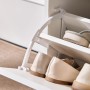 SoBuy Schuhkipper mit 2 Klappen Schuhschrank mit 4 Ablageflächen Weiß FSR180-W_9