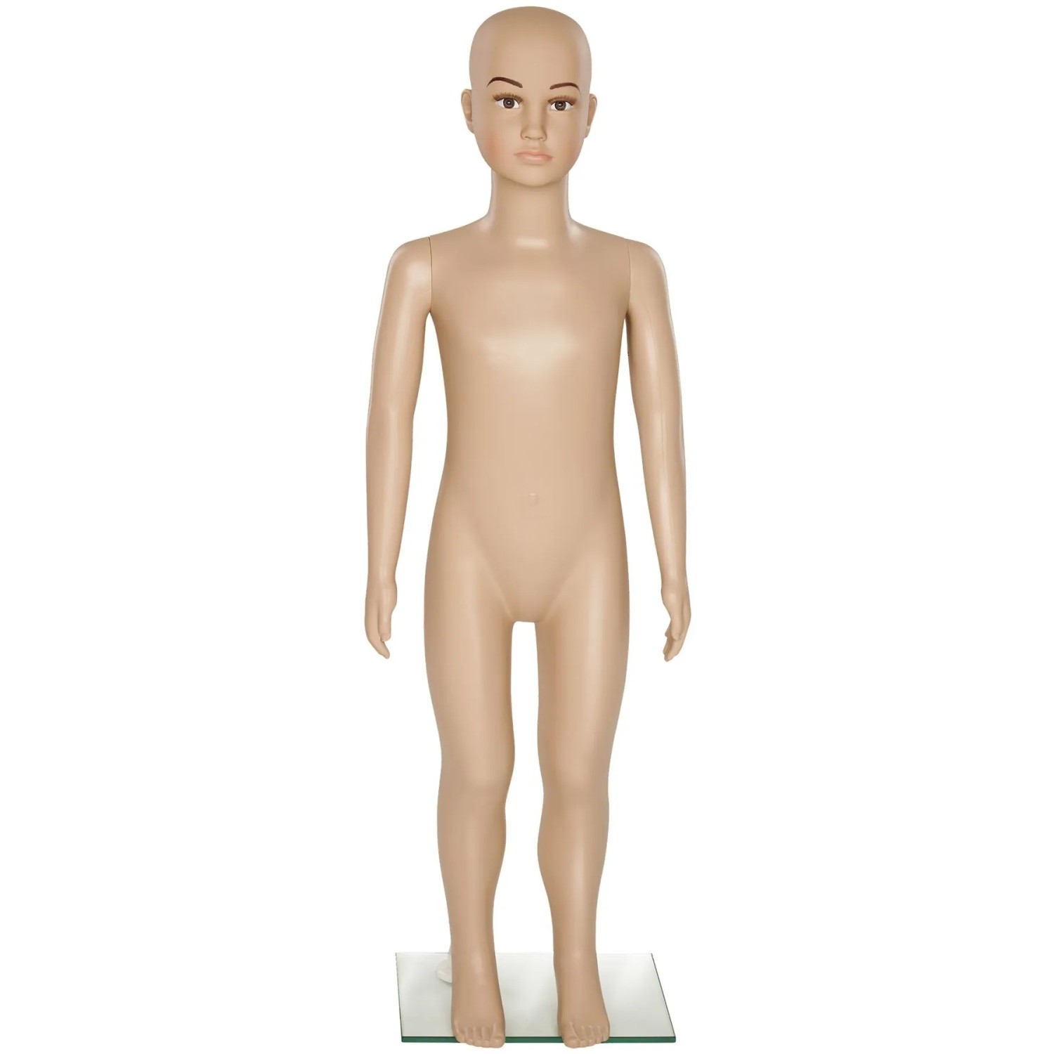 Tectake Schaufensterpuppe  Aus Kunststoff Beweglich und Standfest  30 x 22 x 110 cm Beige
