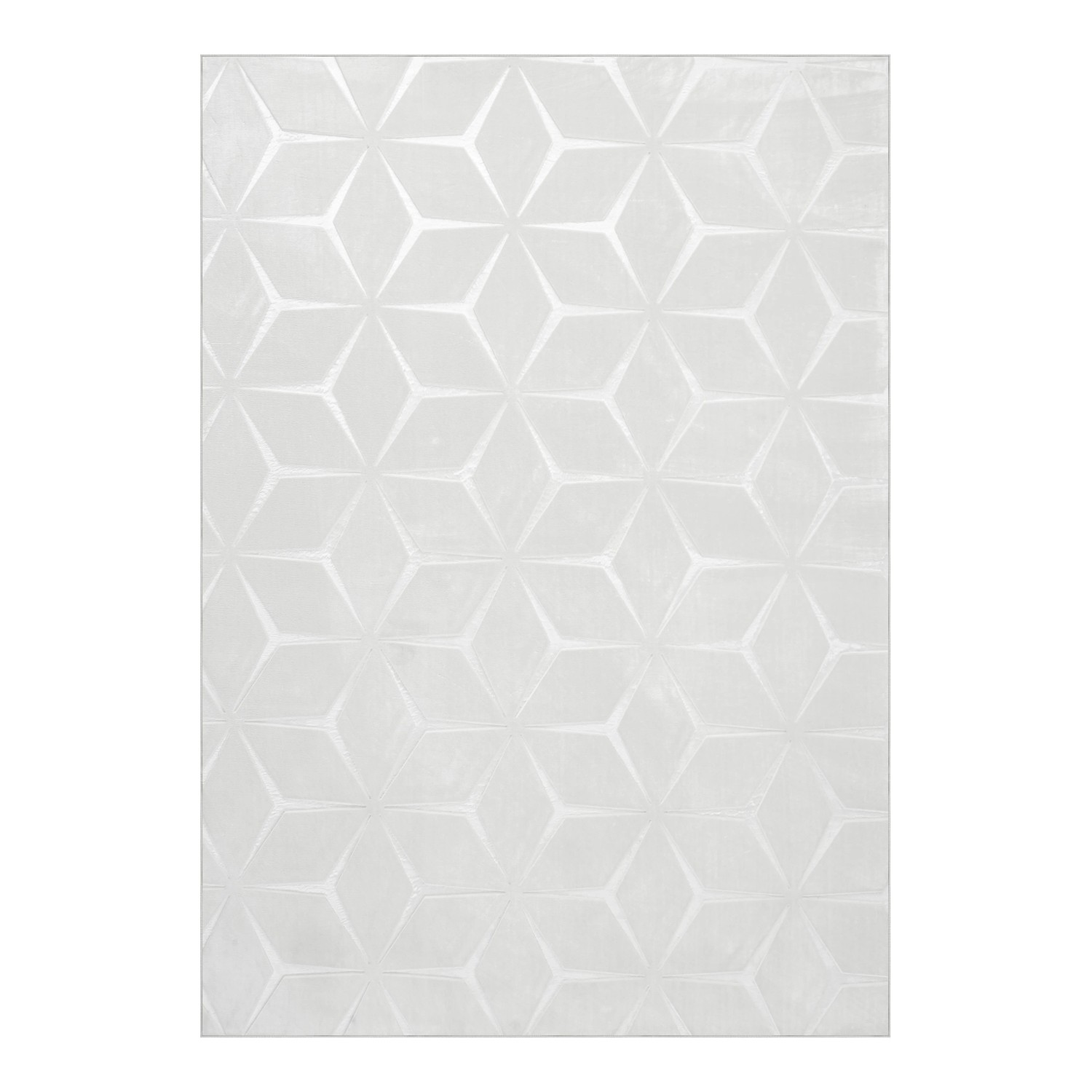 MeGusta Teppich Calma 225 Weiß 160x220 cm  Pflegeleicht  Modern