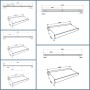 Technische Zeichnung Home Deluxe LED Markise ELOS Anthrazit 500x300 cm mit Maßangaben.