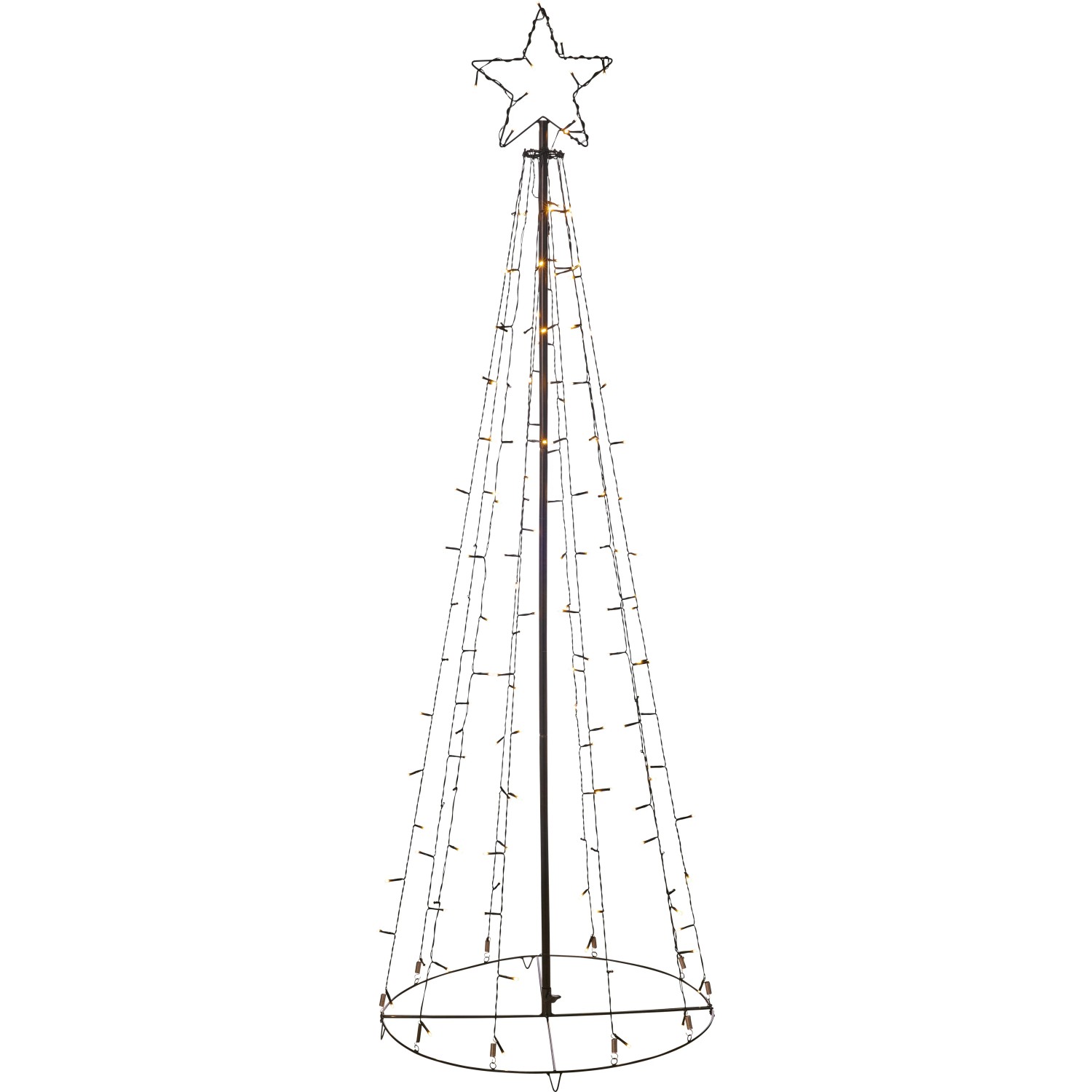 Weihnachtsbaum Lichterkette LED 3D-Baum für Fahnenstange 175 cm Schwarz kaufen bei OBI