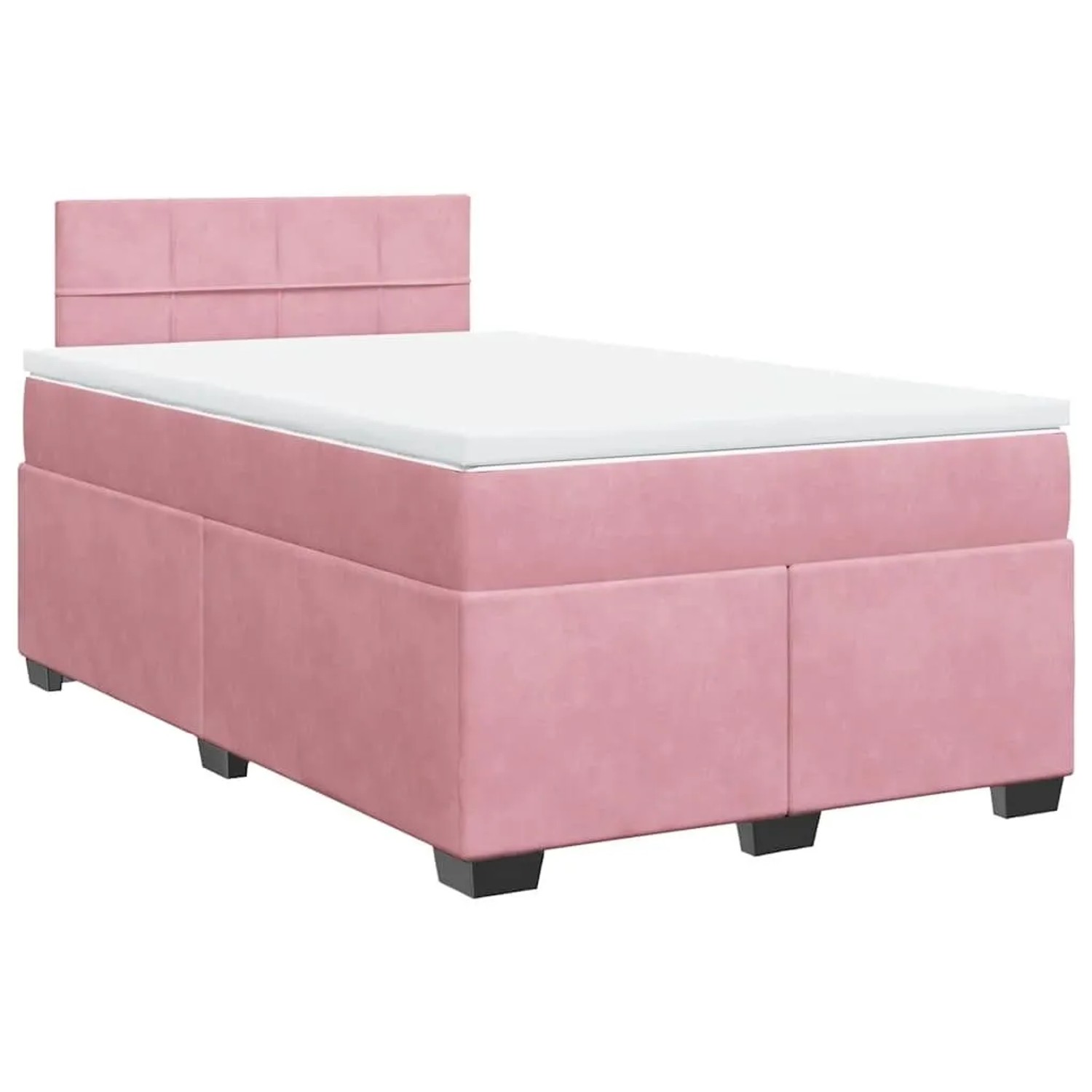 vidaXL Boxspringbett mit Matratze Rosa 120x190 cm Samt 3288563 günstig online kaufen