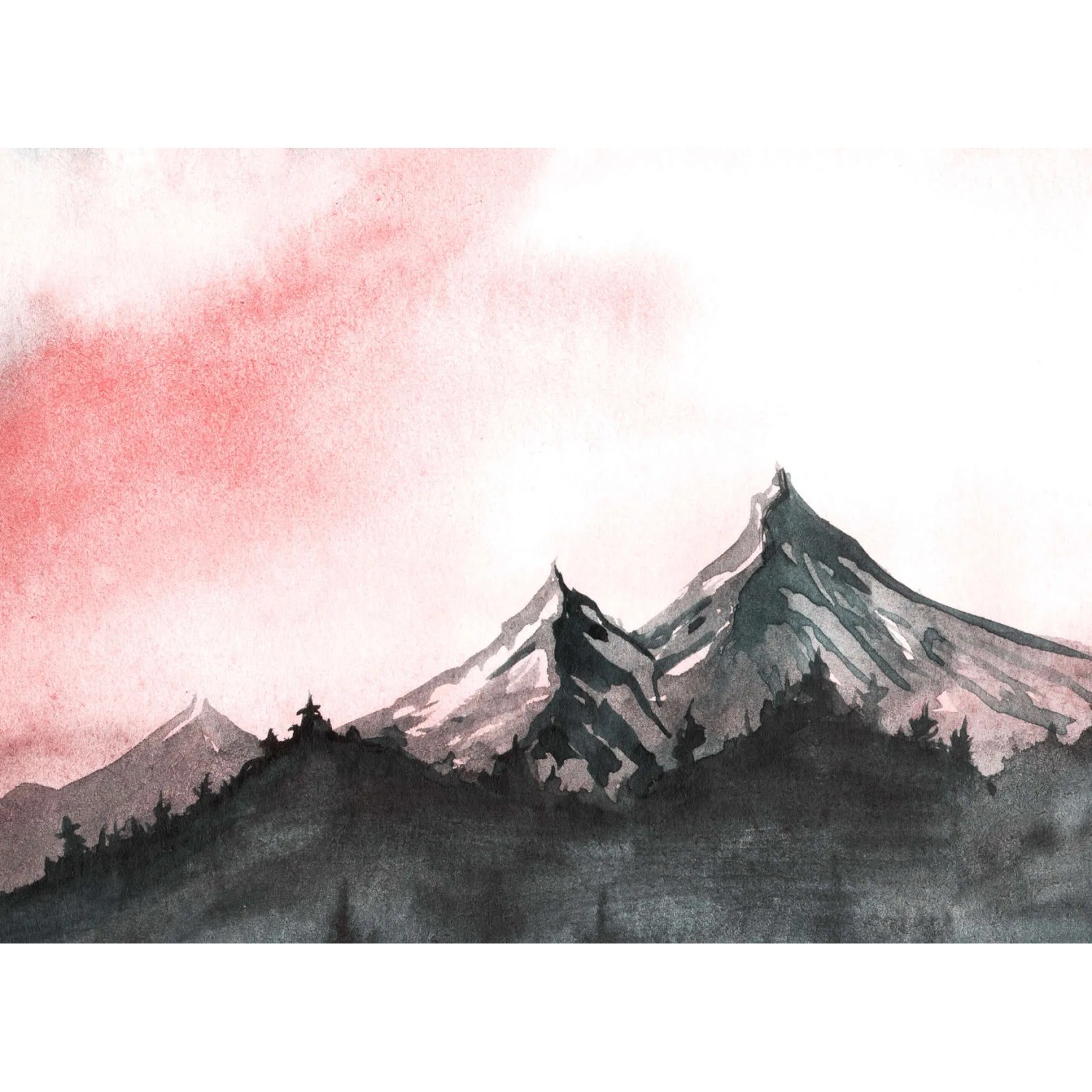 living walls Fototapete Designwalls Mountain Paint 2, glatt, (5 St)