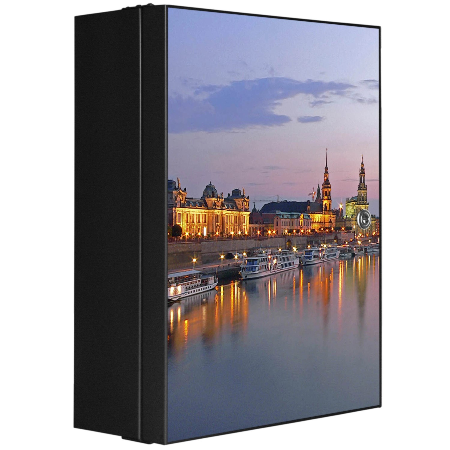 Banjado XXL Medizinschrank Abschliessbar 35x46x15cm Arzneischrank Anthrazit günstig online kaufen