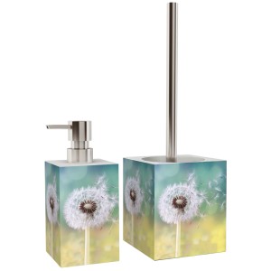 Sanilo Badezimmer Set, Seifenspender und WC Bürste Pusteblume