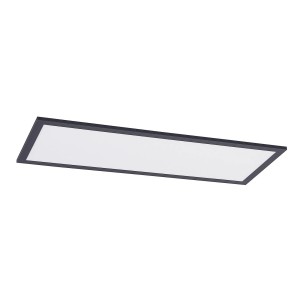 Lindby LED Panel Nelios 9956138 Modern in Schwarz aus Aluminium 1-flammig Wohnzimmerleuchte