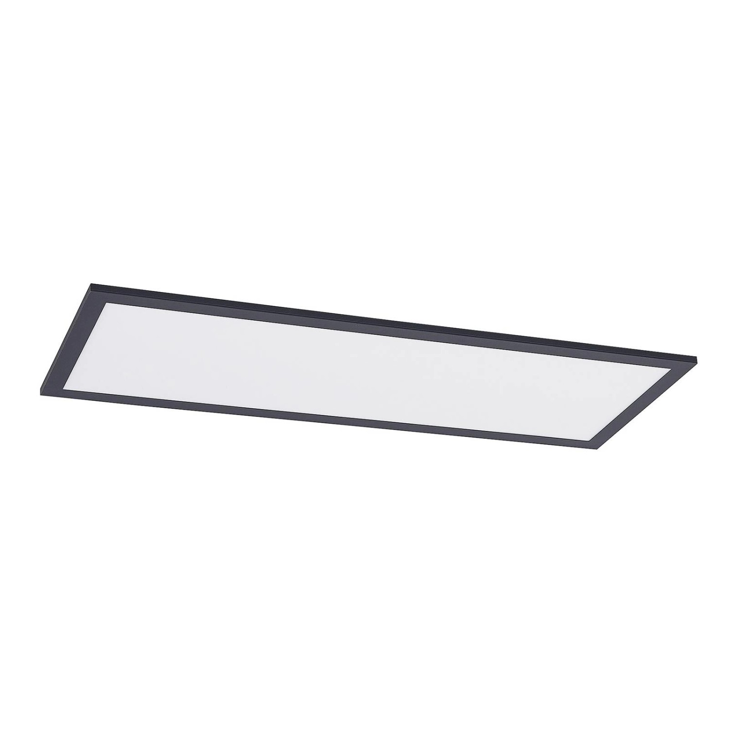 Lindby LED Panel Nelios 9956138 Modern in Schwarz aus Aluminium 1-flammig Wohnzimmerleuchte