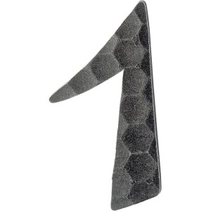 Schwarze Hausnummer 1 von AnsaPro, verzinkt und aus Schmiedeeisen.