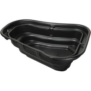 Schwarzer Ubbink Fertigteich Start 500 mit Pflanzzonen, 500 Liter Volumen.