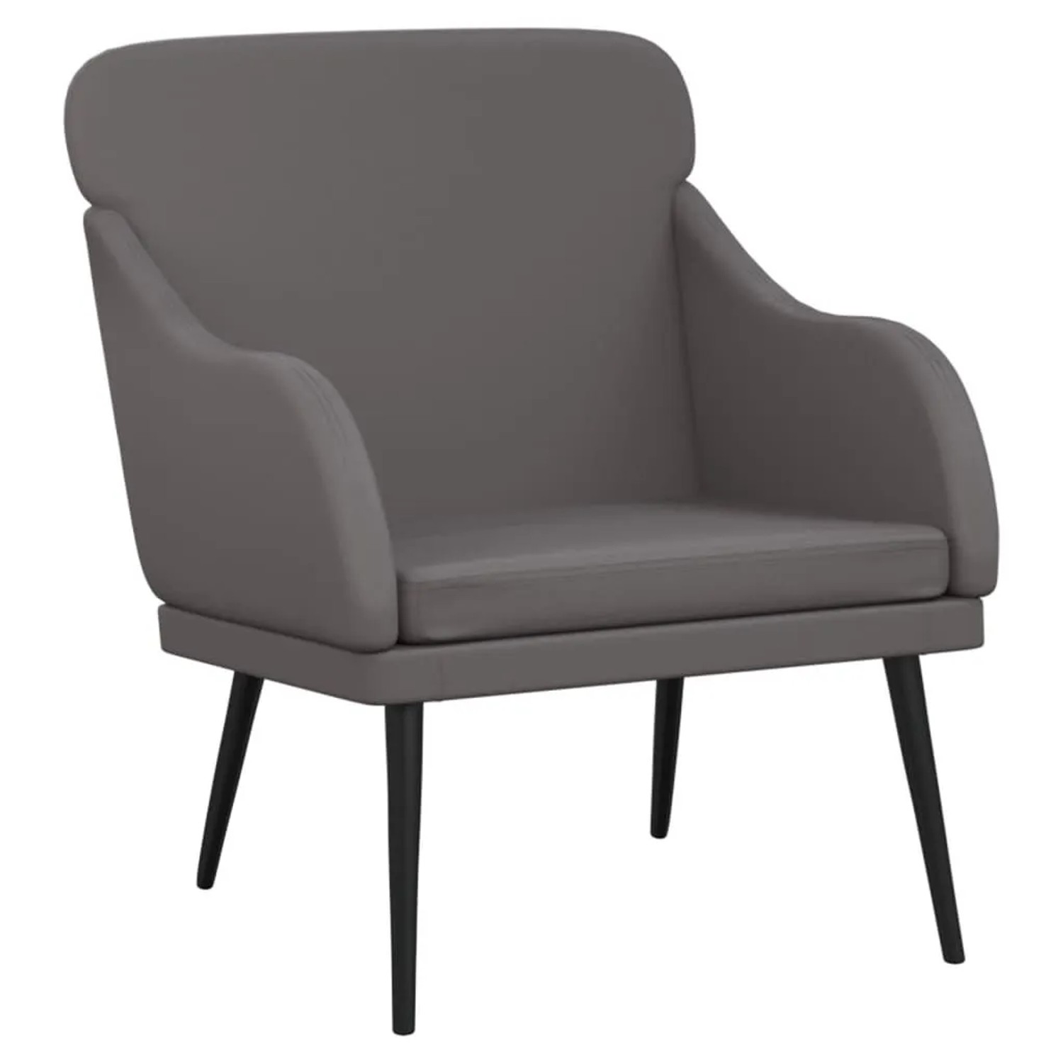 vidaXL Sessel Grau 63x76x80 cm Kunstleder 351427