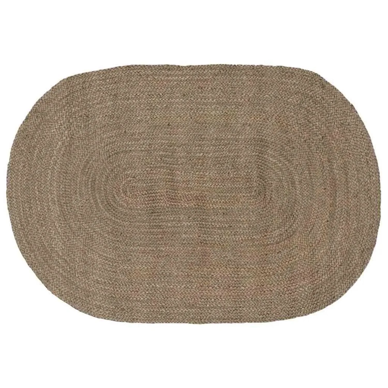 vidaXL Bereichsteppiche Oval Grau 100 x 152 cm Jute 42010638
